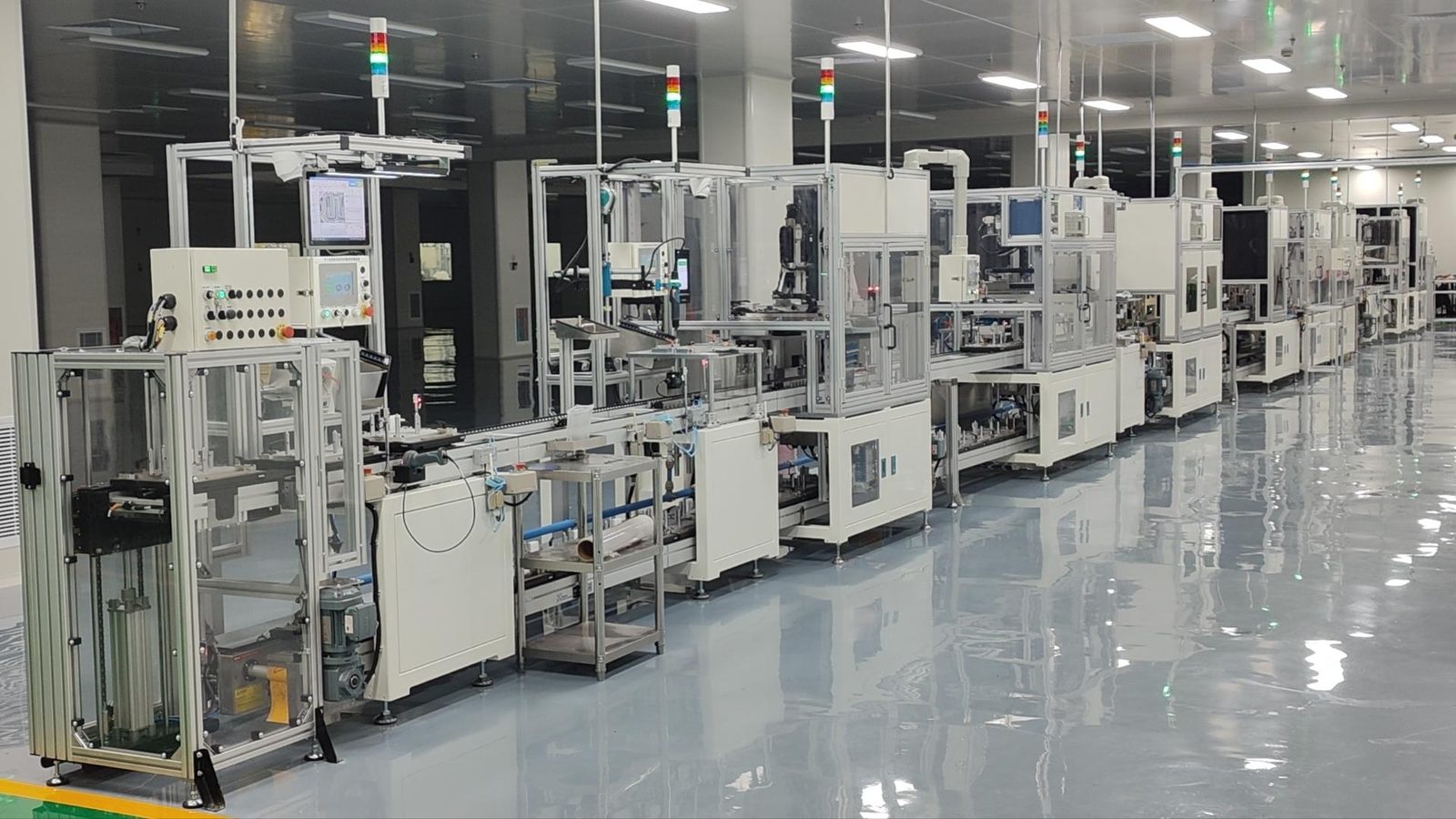 Automated test and assembly line